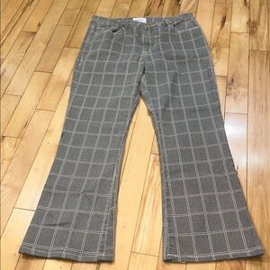 Frame Le Crop Mini Boot Plaid Jeans